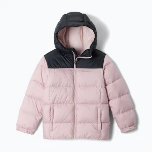 Kurtka ocieplana dziecięca Columbia Puffect Hooded Mineral Pink / Black
