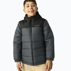 Kurtka ocieplana dziecięca REGATTA Lofthouse black / seal grey