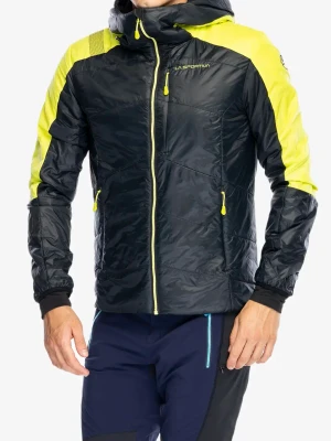 Kurtka ocieplana La Sportiva Alpine Guide Primaloft Hoody - black/lime punch