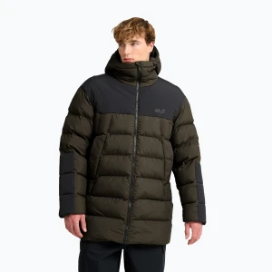 Kurtka ocieplana męska Jack Wolfskin Icy Hollow Hooded obsidian moss Zielony
