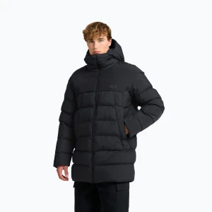Kurtka ocieplana męska Jack Wolfskin Icy Hollow Hooded phantom Czarny