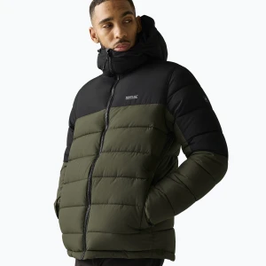 Kurtka ocieplana męska REGATTA Aldthron dark khaki / black Zielony