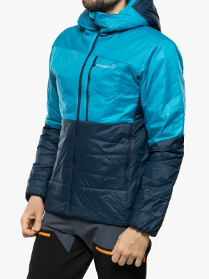 Kurtka ocieplana Norrona Falketind Thermo60 Hood - hawaiian surf/indigo night