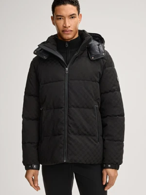 Kurtka pikowana Ambro ze wzorem w chabry w kolorze czarnym Joop