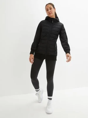 Kurtka pikowana, hybrydowa, z różnych materiałów bonprix