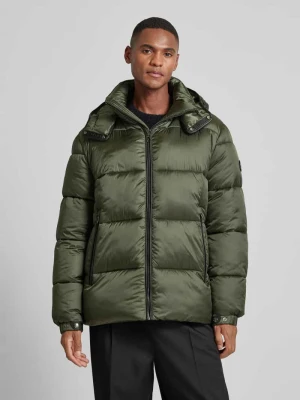 Kurtka pikowana męska JOOP! Collection;Prosty krój;Stójka;Model ‘Ambro’;Boczne kieszenie zapinane na zamek błyskawiczny;Kaptur;Tunel;Pikowanie;Długość tyłu w ro