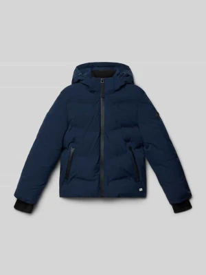 Kurtka pikowana o kroju regular fit z aplikacją z logo model ‘Lozzo’ CARS JEANS