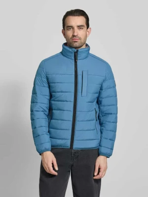 Kurtka pikowana o kroju regular fit z bocznymi wstawkami ze streczu Tom Tailor