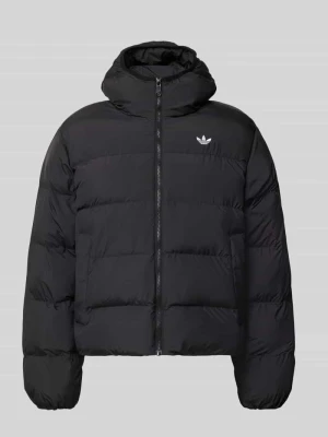 kurtka pikowana o kroju regular fit z detal z logo adidas Originals Czarny