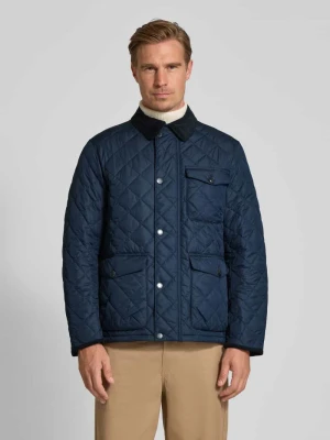 Kurtka pikowana o kroju regular fit z dwustronnym zamkiem błyskawicznym model ‘HORNBY’ Barbour Granatowy