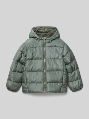 Kurtka pikowana o kroju regular fit z kapturem BLUE SEVEN