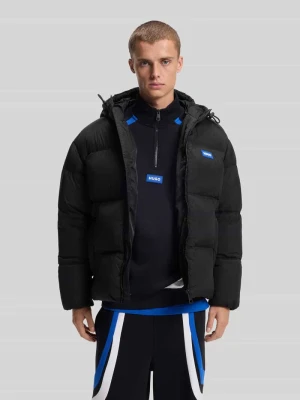 kurtka pikowana o kroju regular fit z kapturem model 'Bodo2541' Hugo czarny