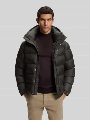 kurtka pikowana o kroju regular fit z kapturem model 'Omaris' Boss Czarny