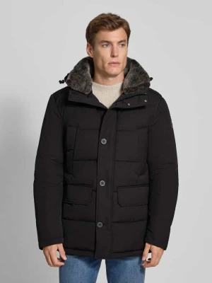 Kurtka pikowana o kroju regular fit z kapturem model ‘PIAZZA’ Strellson
