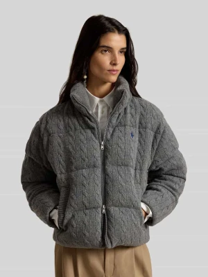 Kurtka pikowana o kroju regular fit z mieszanki wełny i kaszmiru Polo Ralph Lauren Średnioszary melanż