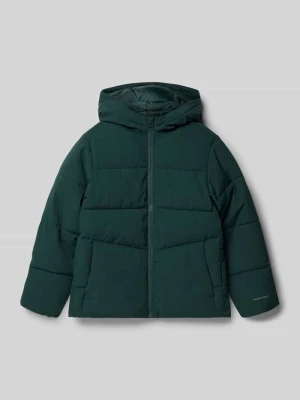 Kurtka pikowana o kroju regular fit z nadrukiem logo model ‘Global’ jack & jones
