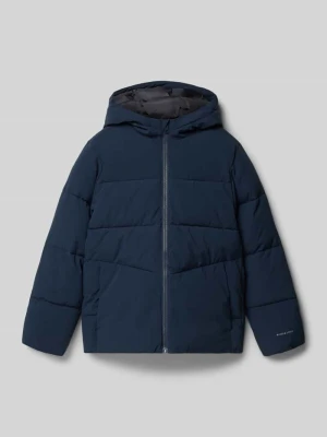 Kurtka pikowana o kroju regular fit z nadrukiem logo model ‘Global’ jack & jones