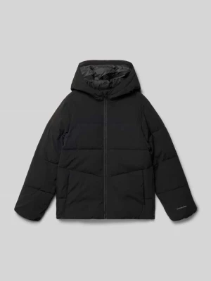 Kurtka pikowana o kroju regular fit z nadrukiem logo model ‘Global’ jack & jones