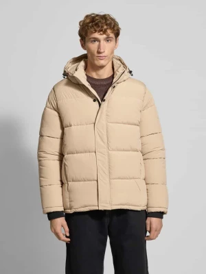 Kurtka pikowana o kroju regular fit z odpinanym kapturem model ‘JOBIAS’ Pepe Jeans