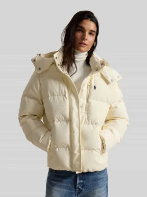 kurtka pikowana o kroju regular fit z odpinanym kapturem Polo Ralph Lauren Złamany biały