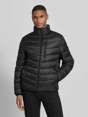 Kurtka pikowana o kroju regular fit z pionową kieszenią na piersi zapinaną na zamek błyskawiczny Tom Tailor Denim