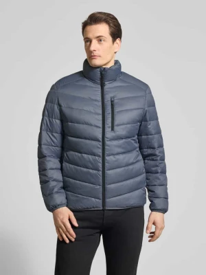 Kurtka pikowana o kroju regular fit z pionową kieszenią na piersi zapinaną na zamek błyskawiczny Tom Tailor Denim