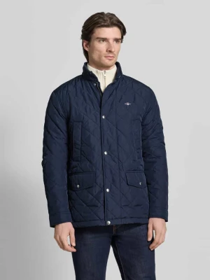 Kurtka pikowana o kroju regular fit z wyhaftowanym logo model ‘Windcheater’ Gant