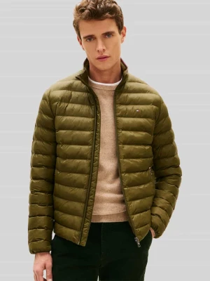 Kurtka pikowana o kroju regular fit z wyhaftowanym logo Tommy Hilfiger Zielony