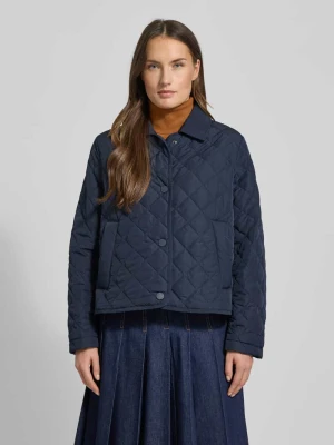 Kurtka pikowana o kroju regular fit z wykładanym kołnierzem Model 'GELO' Weekend Max Mara Granatowy