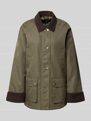 kurtka pikowana o kroju regular fit z wykładanym kołnierzem model 'WALES' Vero Moda Oliwkowy