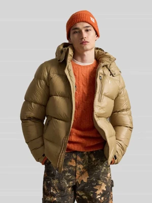 kurtka pikowana o kroju regular fit z zamkiem błyskawicznym dwustronnym Polo Ralph Lauren Jasnobrązowy