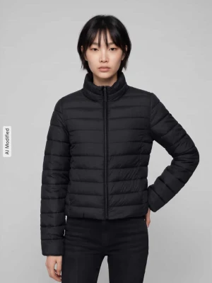 kurtka pikowana o kroju regular fit ze stójką model 'TAHIA' Only Czarny