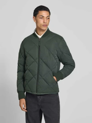 kurtka pikowana o kroju regular fit ze stójką Superdry Ciemnozielony