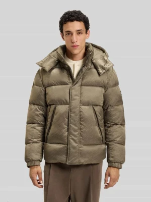 Kurtka pikowana o kroju regular fit ze wzorem z logo model ‘CORBINIAN5’ Boss