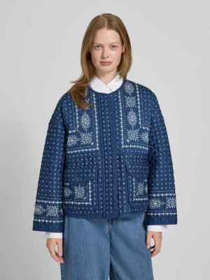 Kurtka pikowana o kroju relaxed fit z czystej bawełny model ‘JADER’ Weekend Max Mara Granatowy