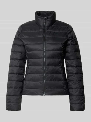 kurtka pikowana o kroju slim fit z detalem z logo Lacoste Czarny