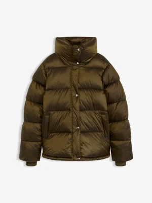 Kurtka pikowana oversize BonPrix zielony