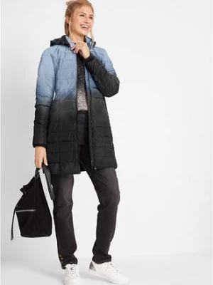 Kurtka pikowana w cieniowanym kolorze, z elastyczną wstawką z boku bonprix