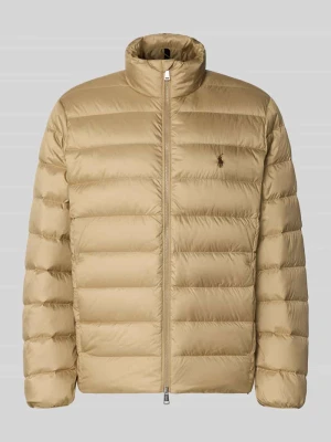 Kurtka pikowana w kroju regular fit z wyhaftowanym logo Polo Ralph Lauren Beżowy