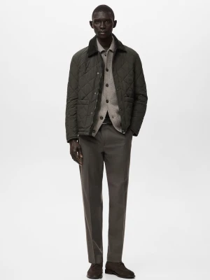 Kurtka pikowana wodoodporna khaki - Mężczyzna - - MANGO MAN