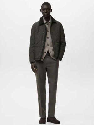 Kurtka pikowana wodoodporna khaki - Mężczyzna - - MANGO MAN