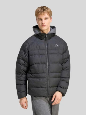 Kurtka pikowana z kapturem Adidas Czarny