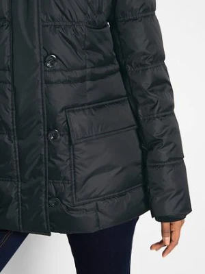 Kurtka pikowana z kapturem bonprix