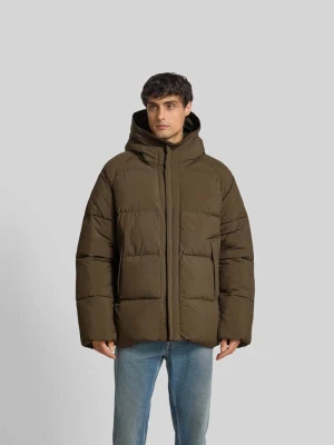 Kurtka pikowana z kapturem Closed Khaki