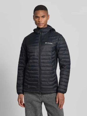 Kurtka pikowana z kapturem i logo Columbia
