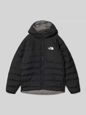 Kurtka pikowana z kapturem i logo The North Face