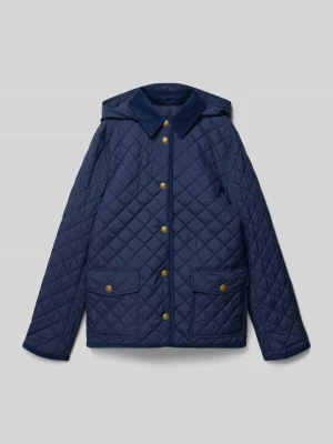kurtka pikowana z kapturem i wyhaftowanym logo Polo Ralph Lauren Teens