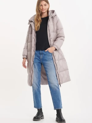 Kurtka pikowana z kapturem, jasny beż Greenpoint