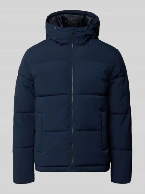 Kurtka pikowana z kapturem model 'GALAXY' Jack&Jones Granatowy