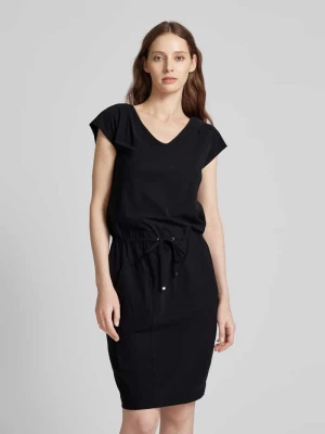 Sukienka o długości do kolan z wiązaniem model ‘GIRA’ RAFFAELLO ROSSI